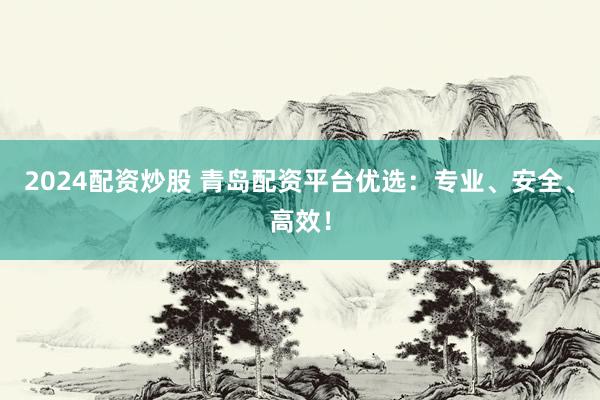 2024配资炒股 青岛配资平台优选：专业、安全、高效！